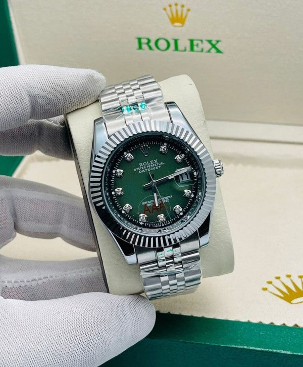 Classy Men's Rolex Watch With Stainless Steel Belt