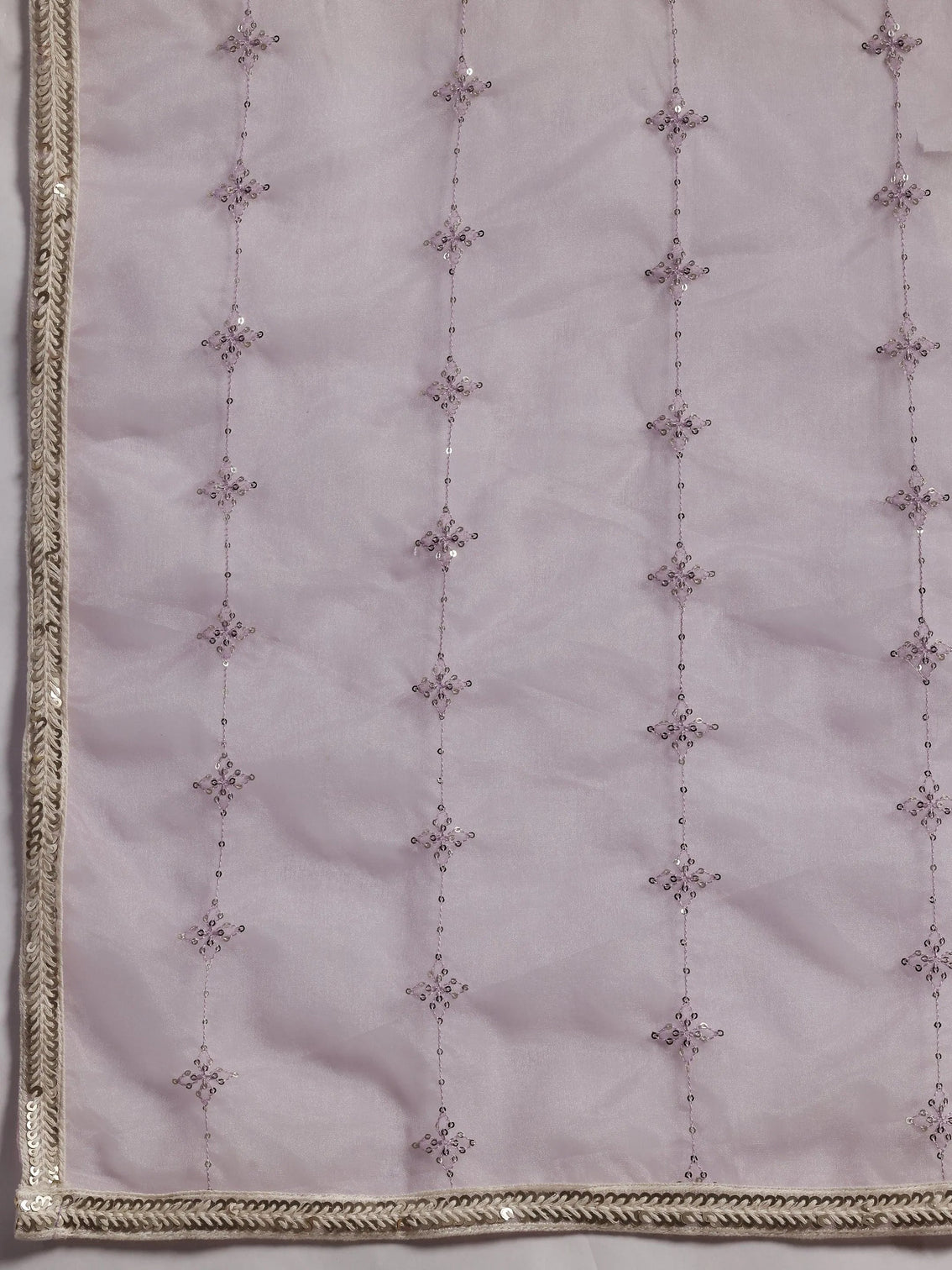 Mameraa Purple Printed Cotton Straight Suit With Dupatta
