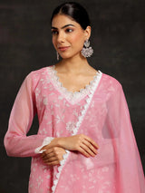 Libas Pink Embroidered Cotton Pakistani Suit