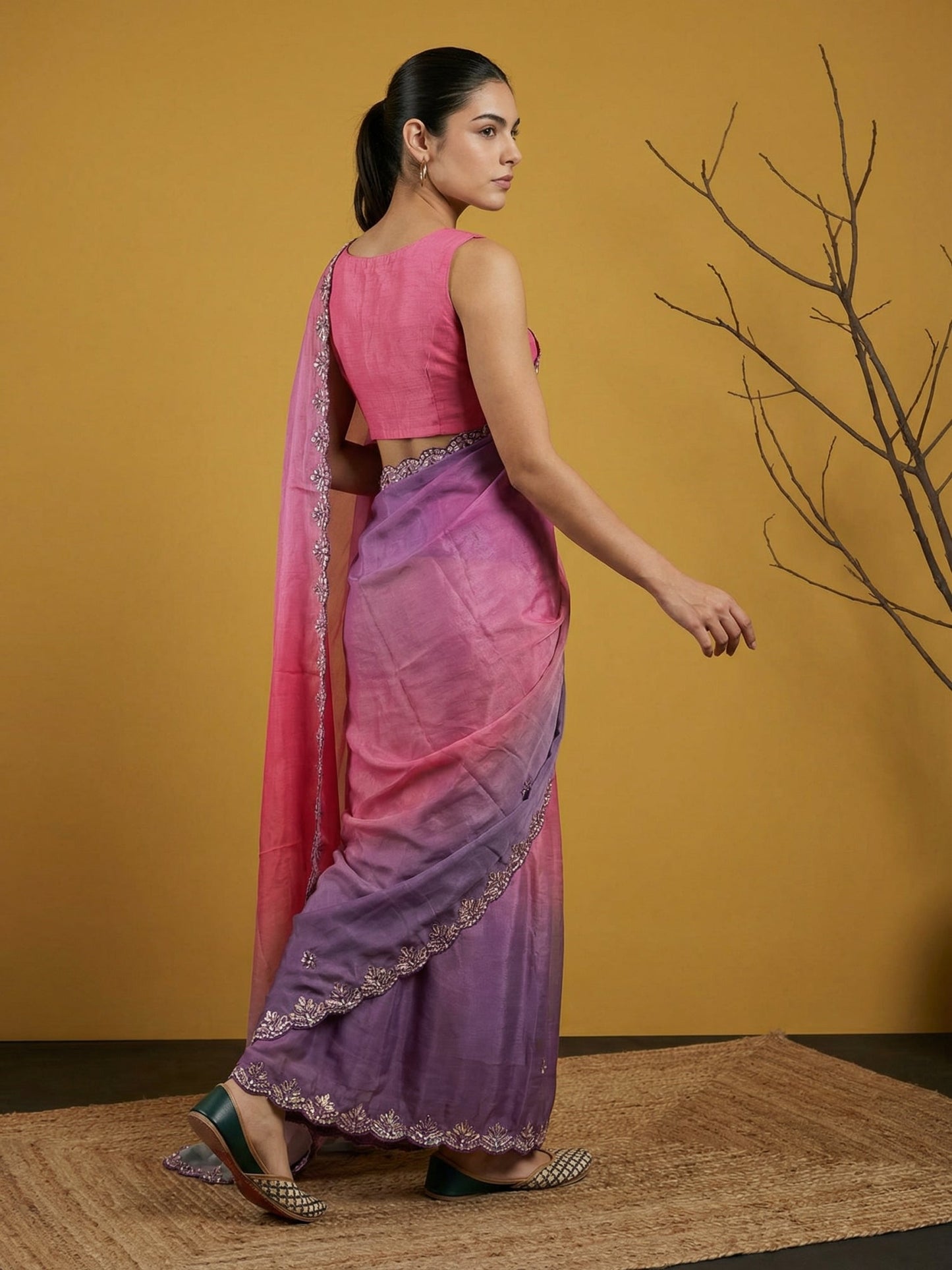 Fendy Satin Designer Saree with Gotapatti Work and Cutwork Piping Border Party Wedding Wear Saree