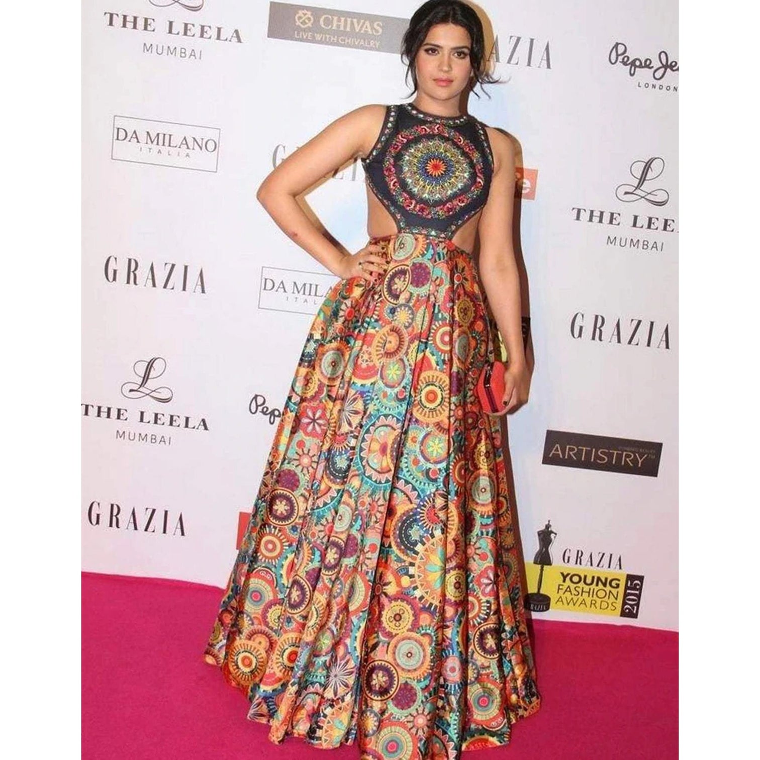 Colorful Designer Wear Digital Printed Cotton Semi Stitched Lehenga Choli