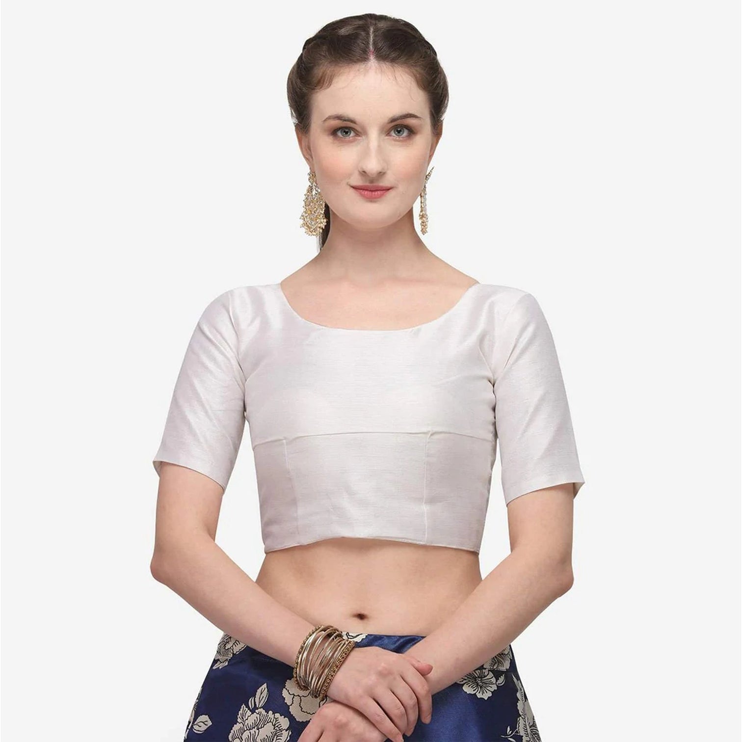 Dark Blue Color Zari Silk Lehenga Choli with Net Dupatta