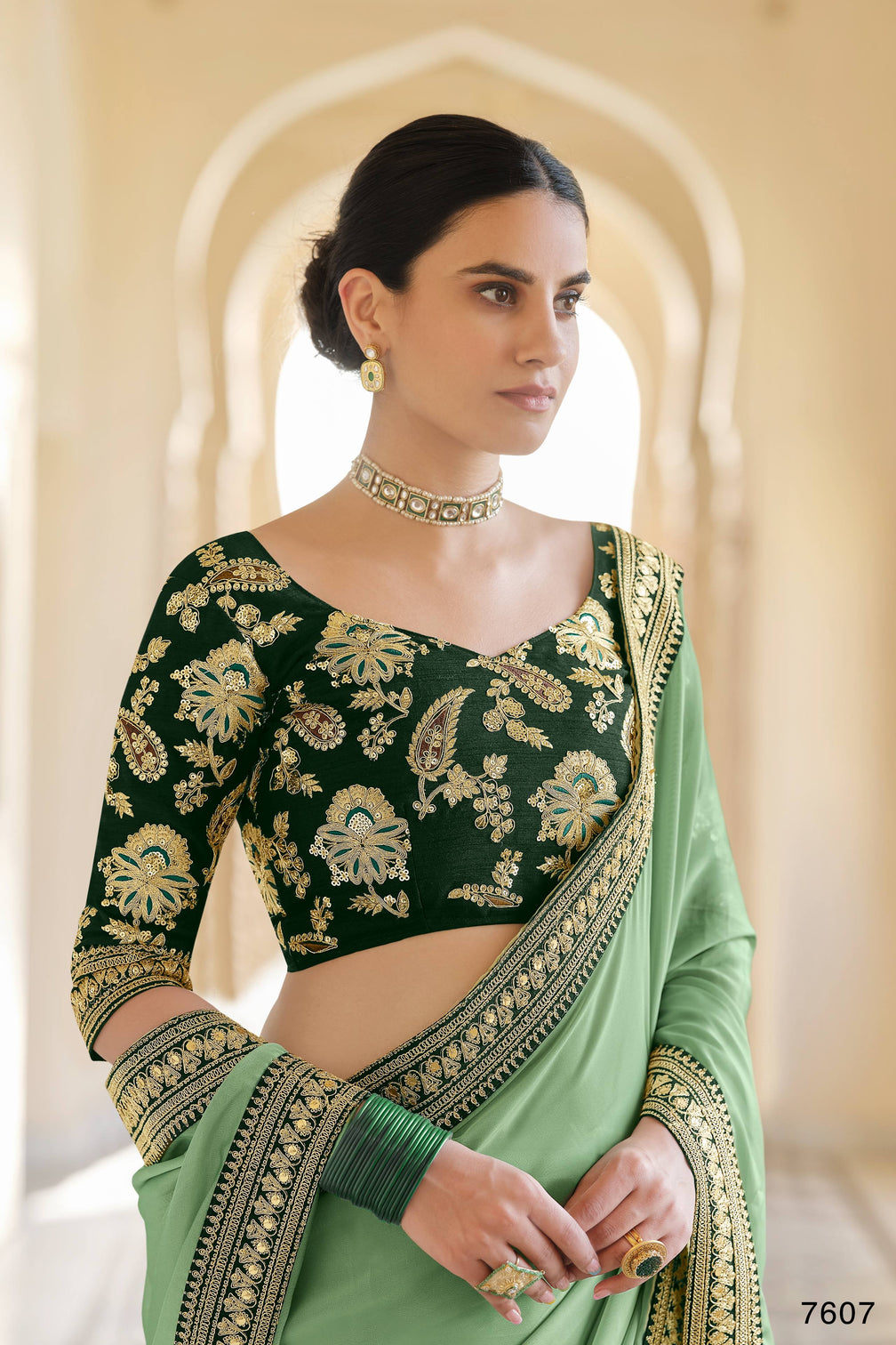 Sangeet Party Wear Organza Designer Saree