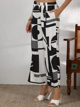 Gerua White Printed Rayon Co-Ords