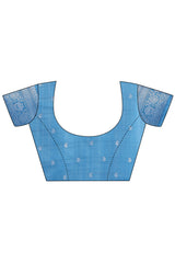 Peach Banarasi Weave in Checked Design with Lustrous Zari Embellishments