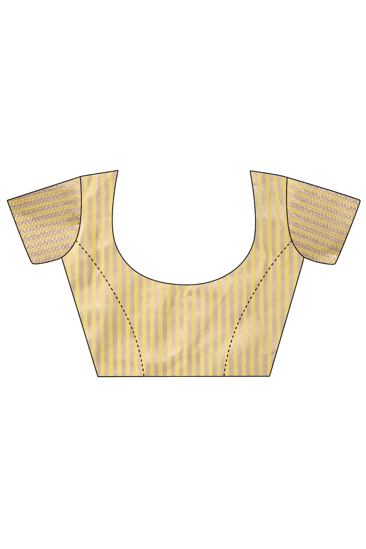 Yellow Cotton Silk Saree with Solid Zari Woven Edge and Tassels