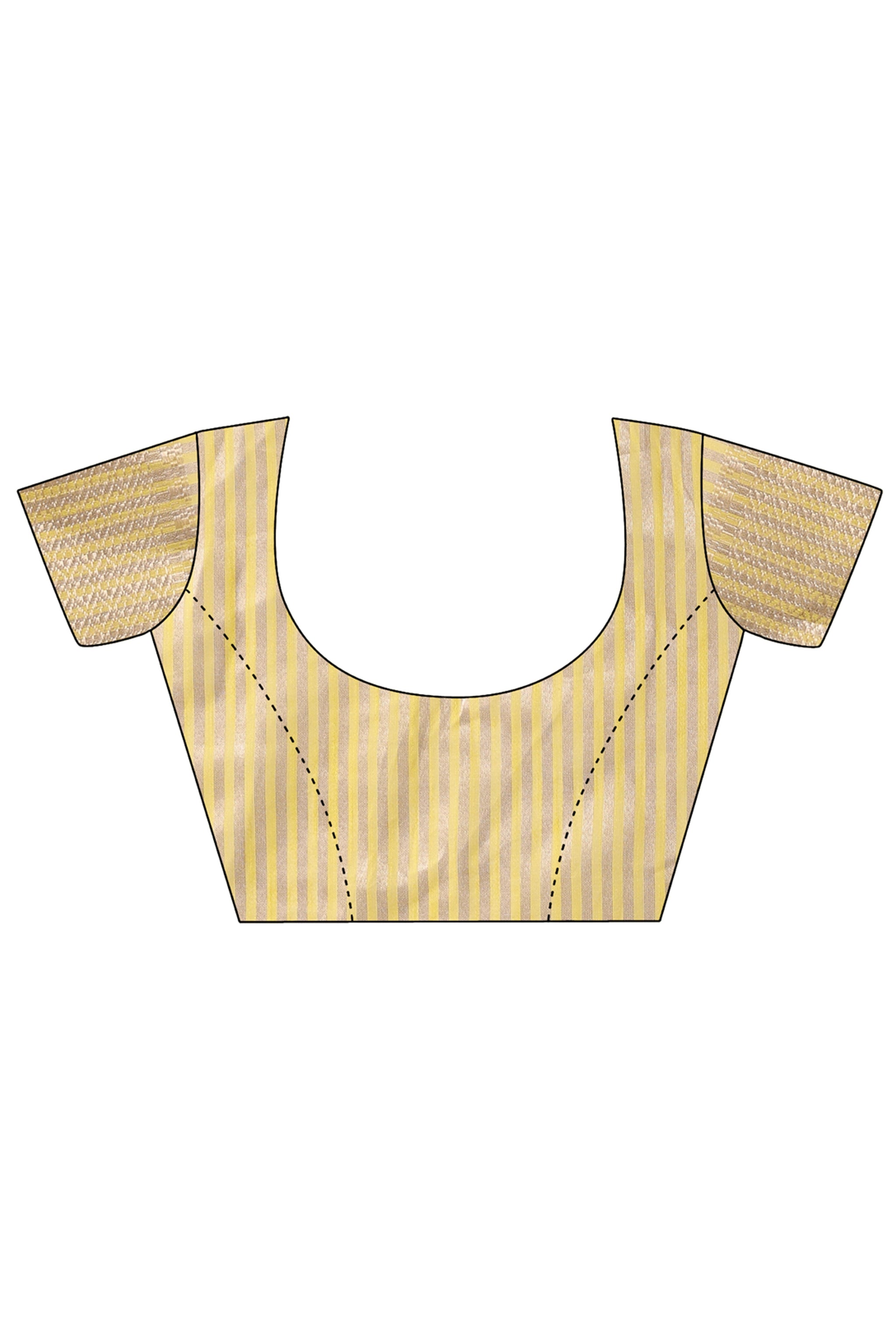 Yellow Cotton Silk Saree with Solid Zari Woven Edge and Tassels