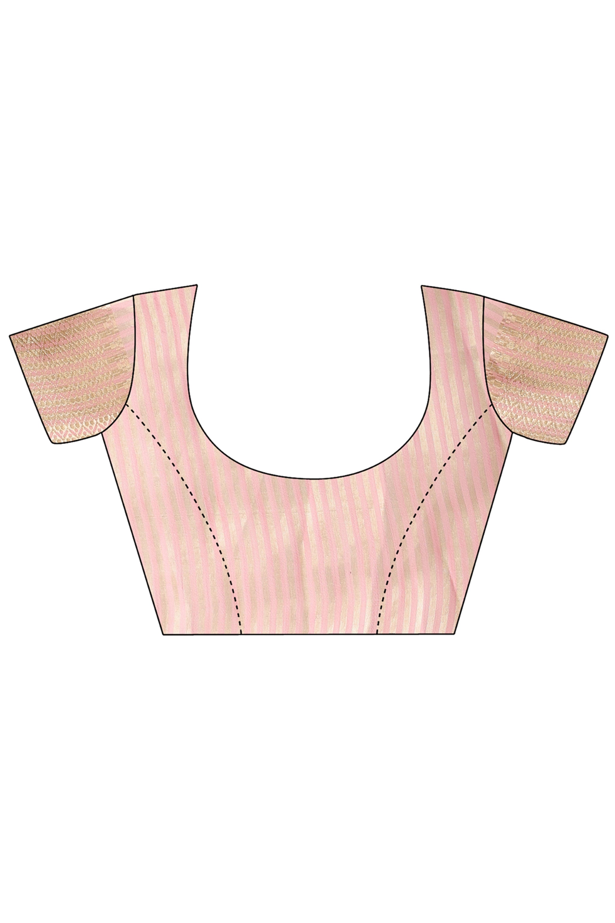 Pink Cotton Silk Saree with Solid Zari Woven Accent and Tassels