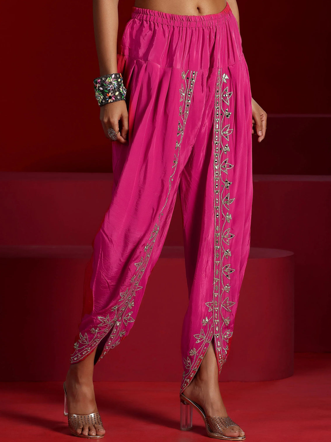 Mameraa Art Multi Striped Silk Blend Co-Ords