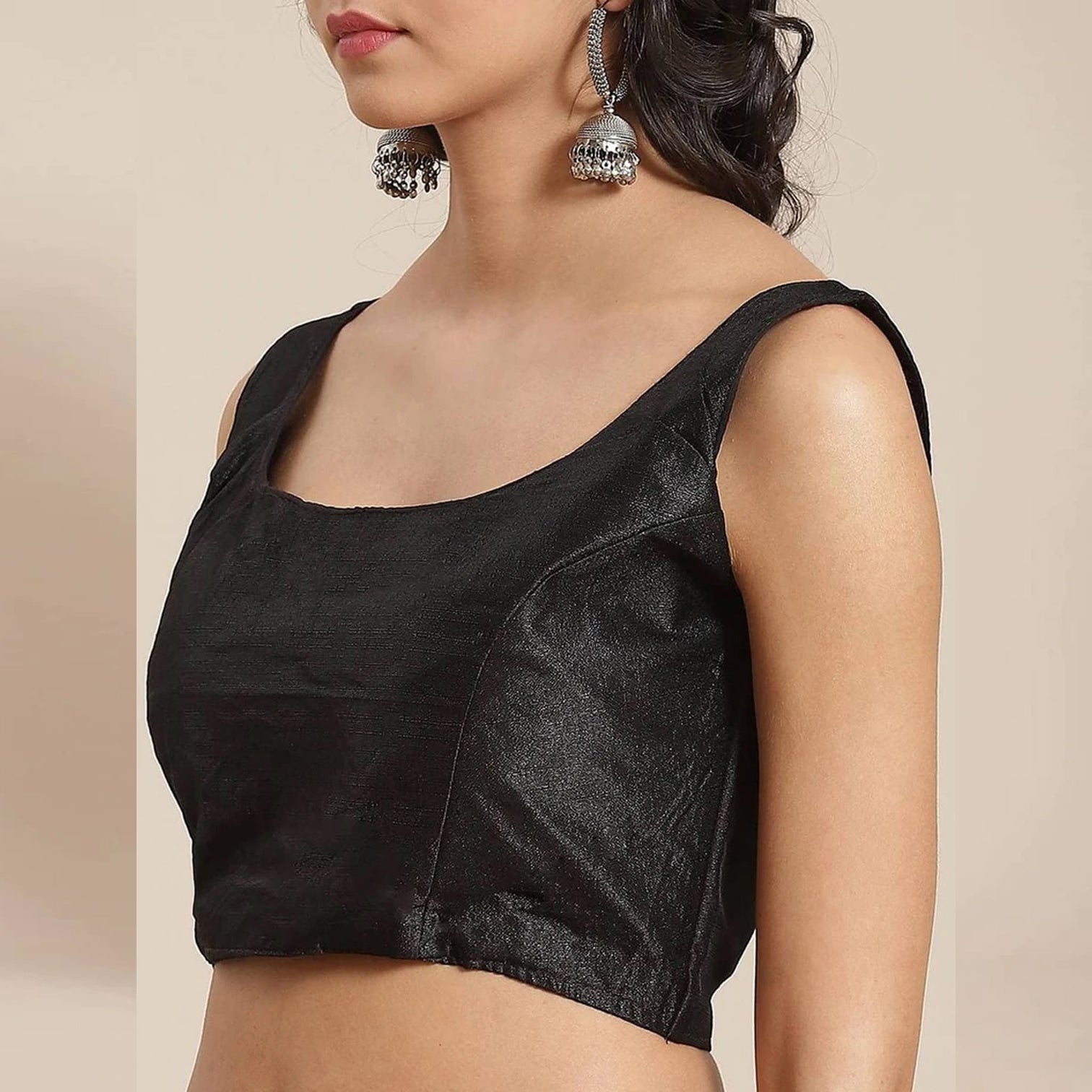 Full sequence Pink Saree with Black Blouse