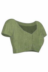 Green Georgette Saree with Traditional Bandhani Print and Lace Accents