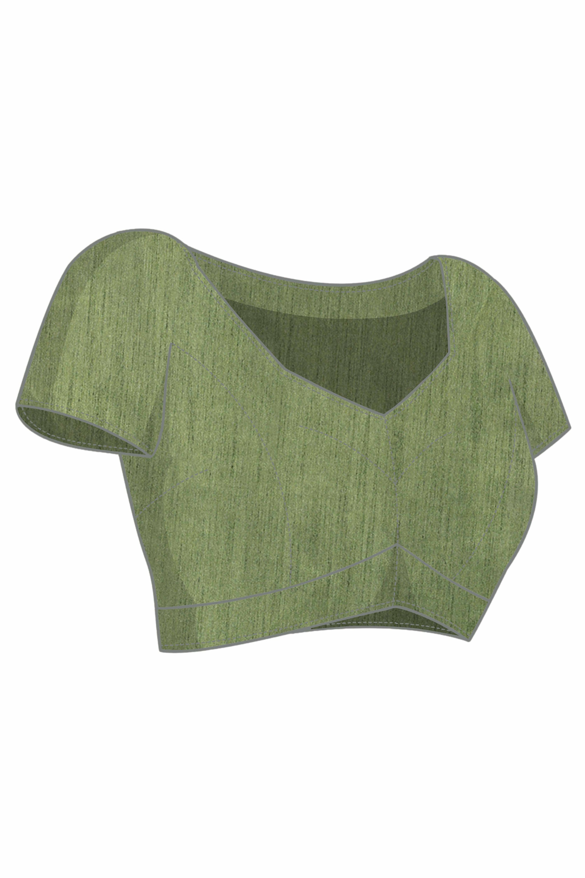 Green Georgette Saree with Traditional Bandhani Print and Lace Accents