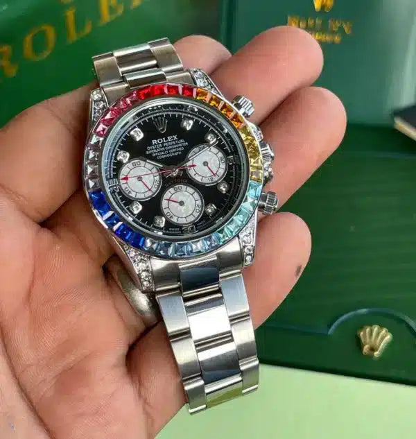 Branded Men’s Rainbow Silver Collection Watch