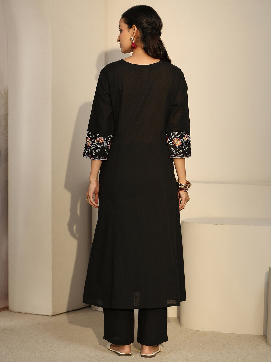Mameraa Black Cotton Co-Ord Set