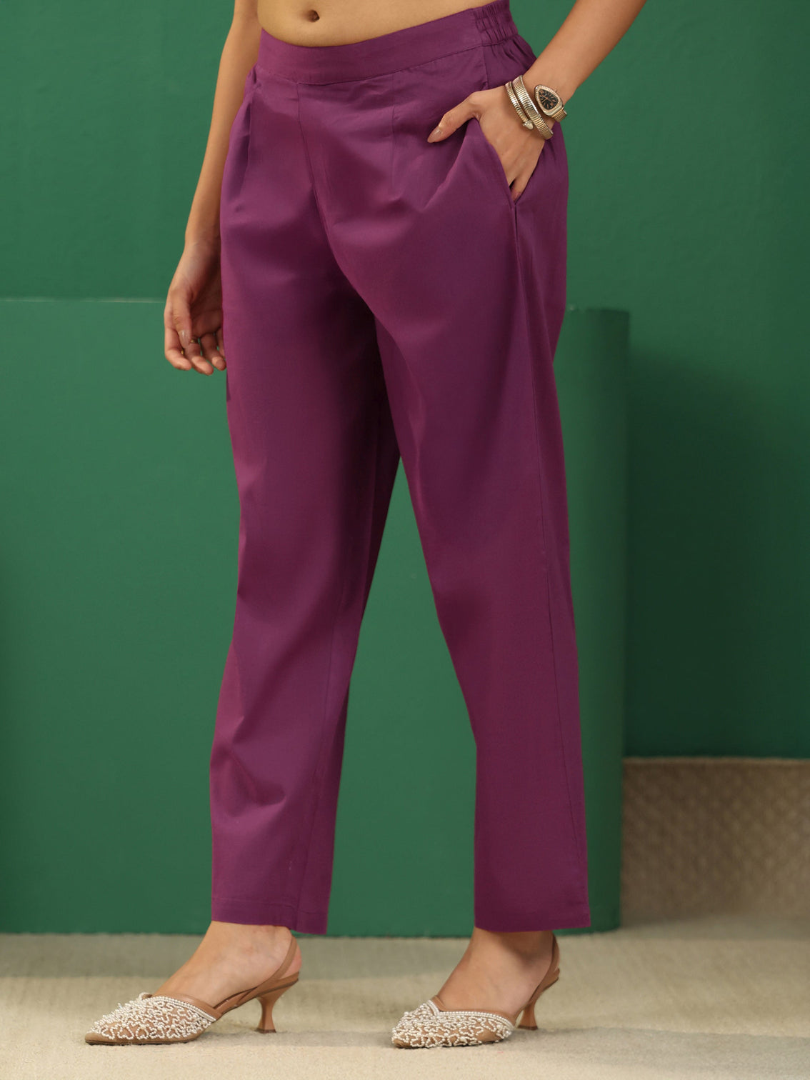 Mameraa Burgundy Bandhani Cotton Straight Suit Set