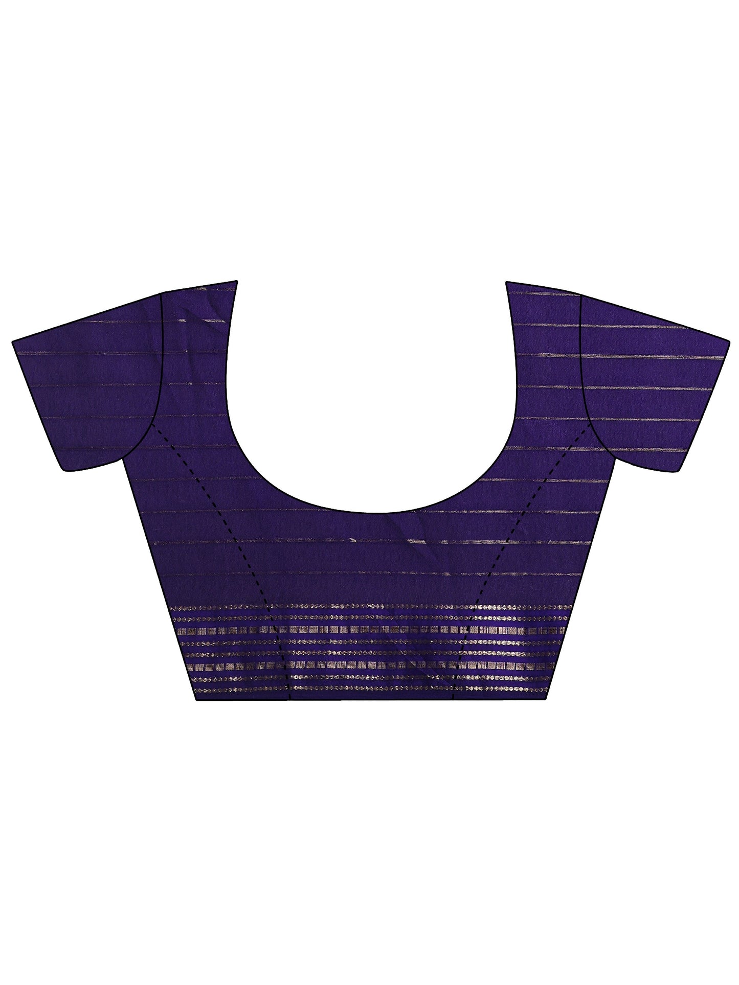 Libas Purple Printed Silk Blend Saree With Unstitched Blouse Piece