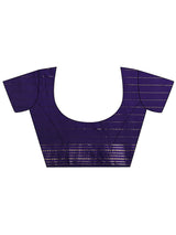 Libas Purple Printed Silk Blend Saree With Unstitched Blouse Piece