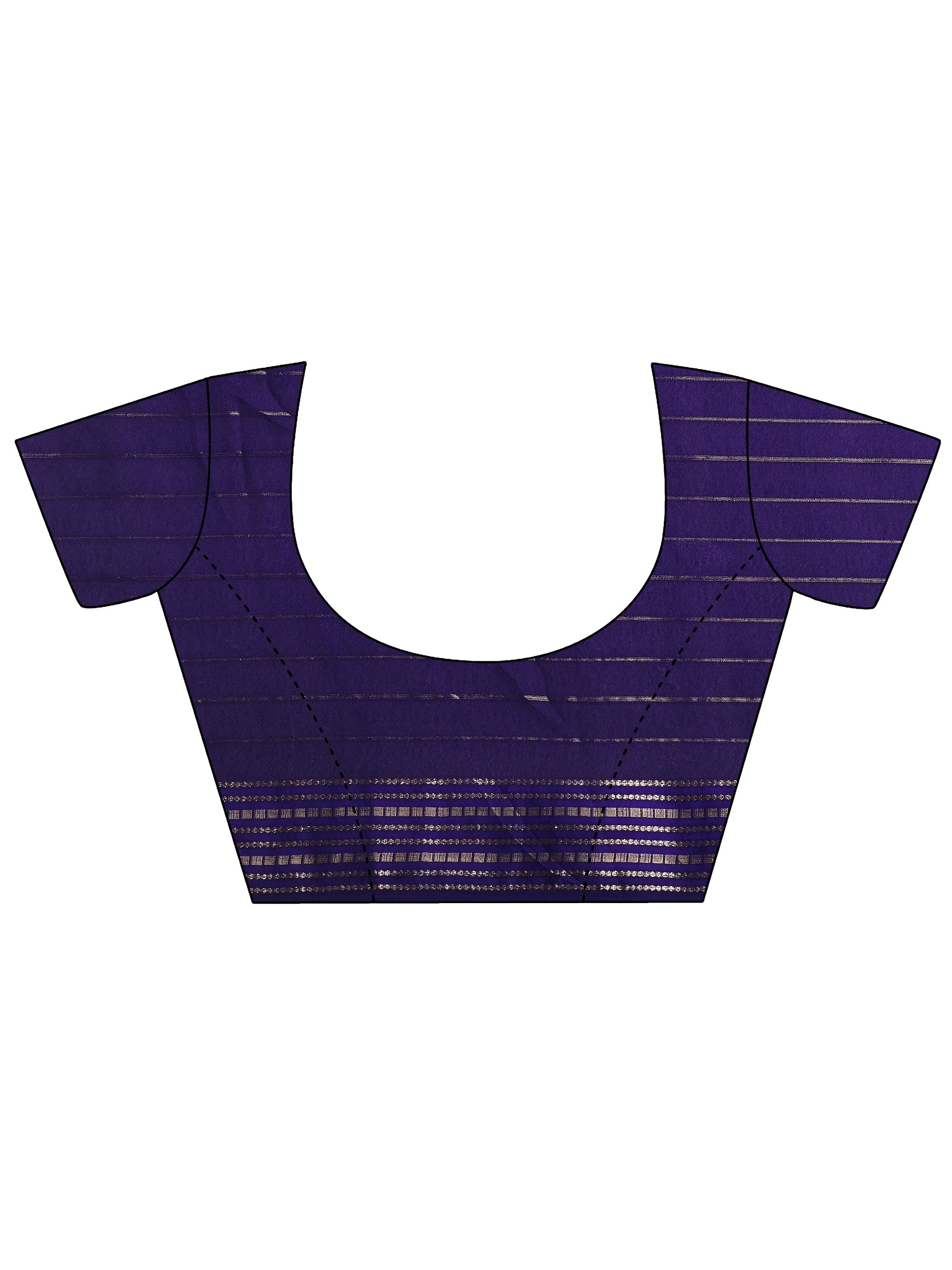 Libas Purple Printed Silk Blend Saree With Unstitched Blouse Piece
