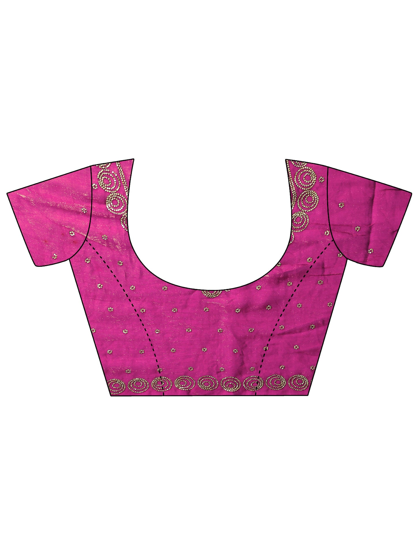 Libas Magenta Solid Silk Blend Saree With Unstitched Blouse Piece