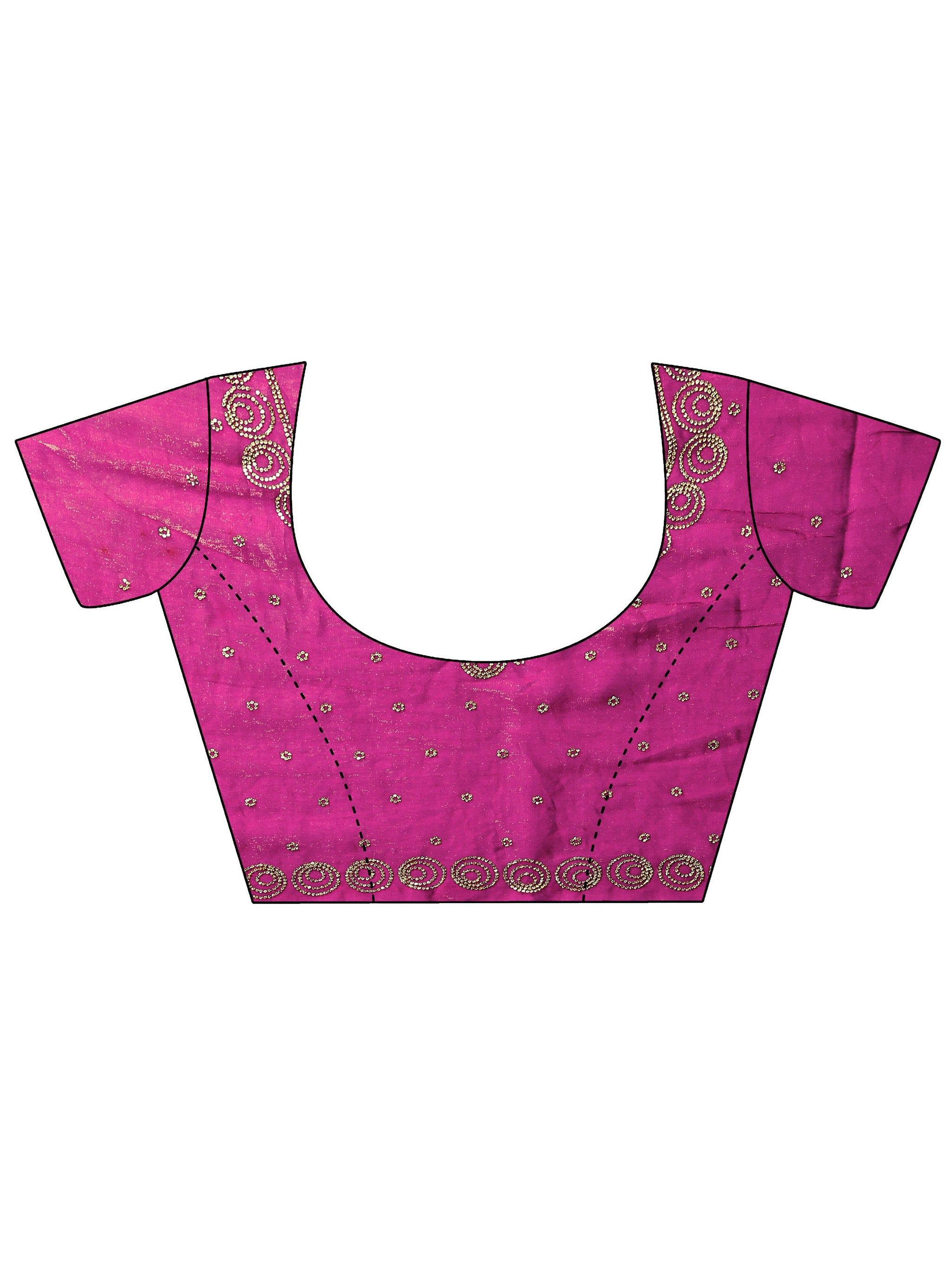Libas Magenta Solid Silk Blend Saree With Unstitched Blouse Piece