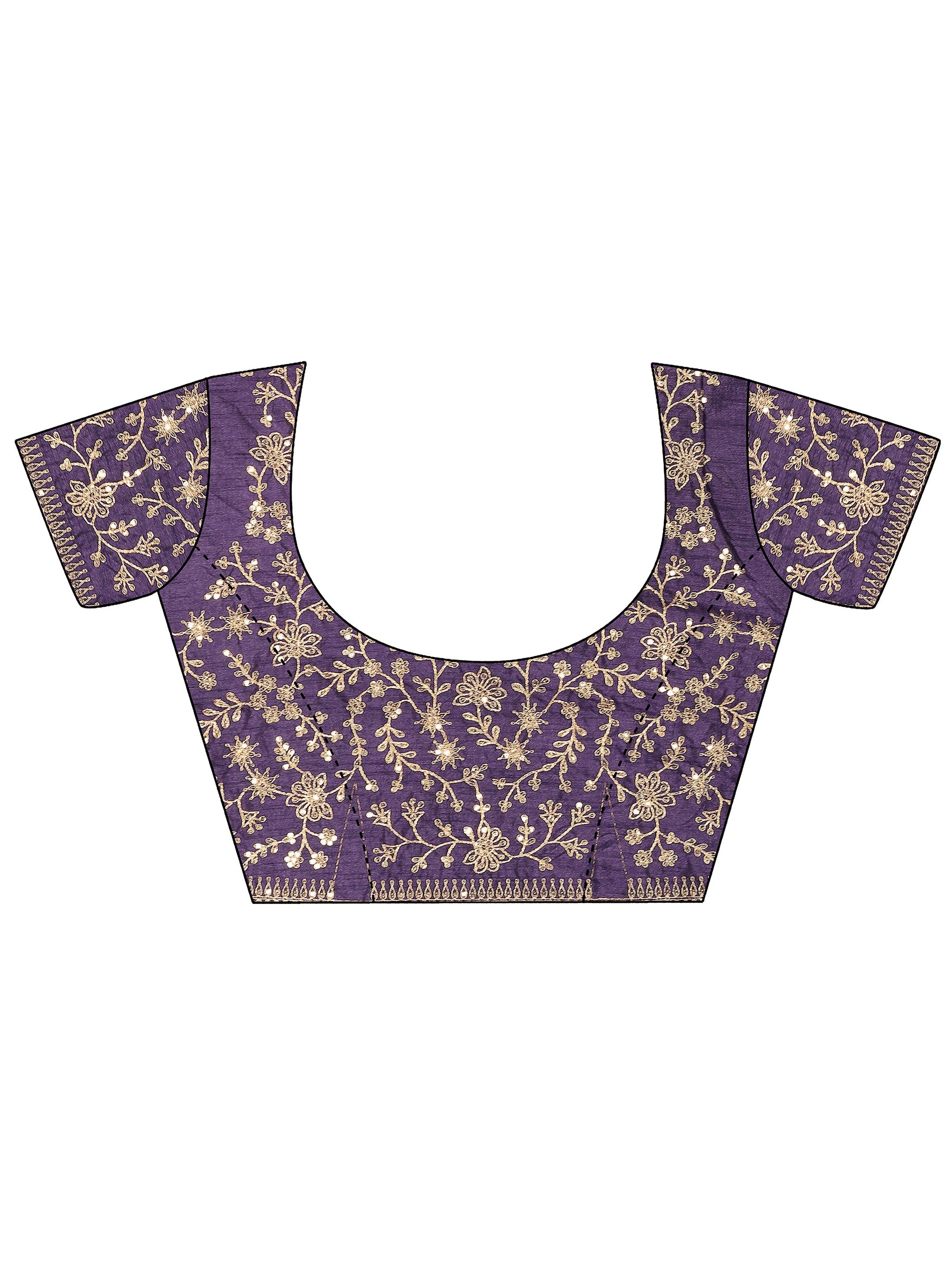 Libas Lavender Solid Silk Blend Saree With Unstitched Blouse Piece