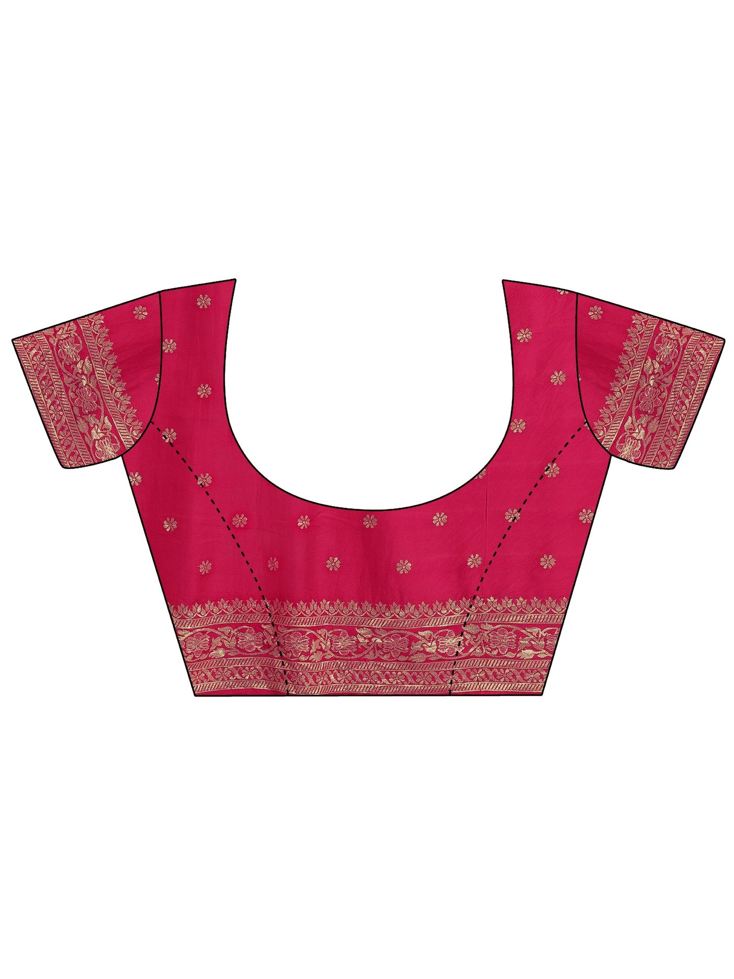 Libas Pink Woven Design Banarsi Silk Blend Saree With Unstitched Blouse Piece