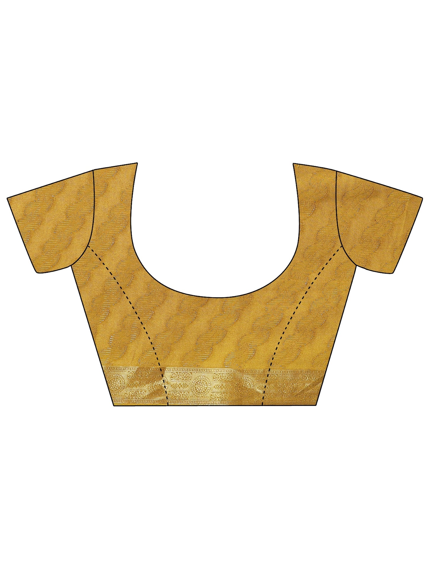 Libas Mustard Printed Georgette Saree With Unstitched Blouse Piece