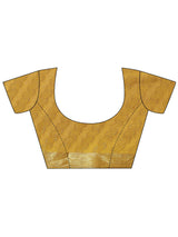 Libas Mustard Printed Georgette Saree With Unstitched Blouse Piece