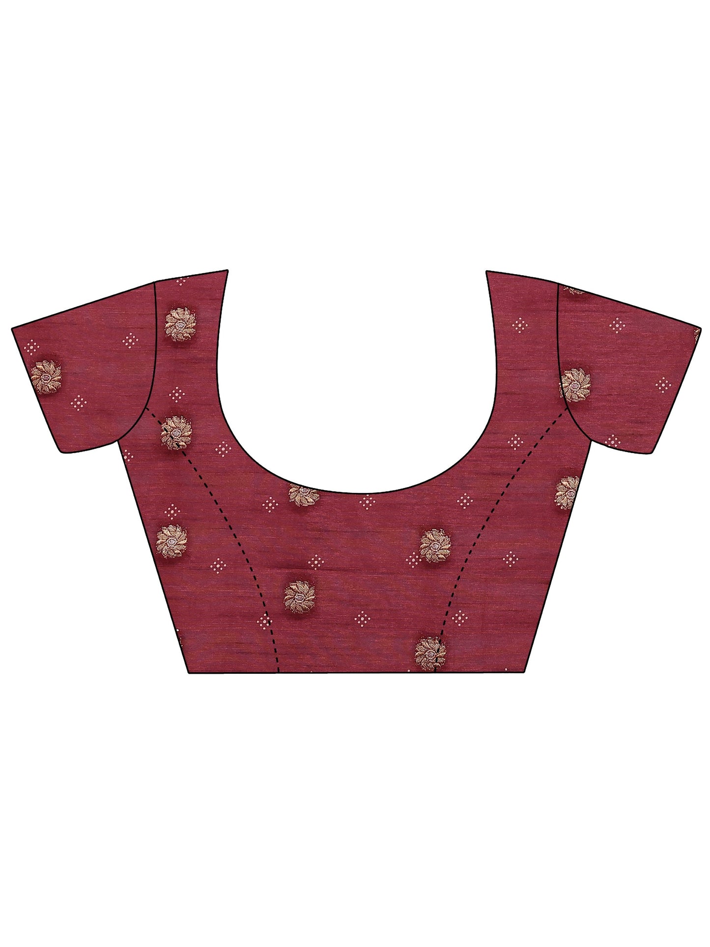 Libas Mauve Woven Design Silk Blend Saree With Unstitched Blouse Piece
