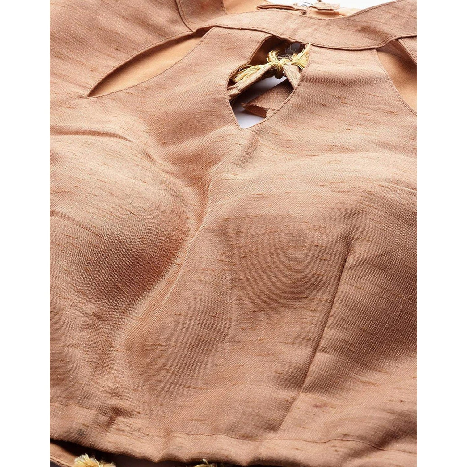 Peach color Net Lehenga with Heavy Embroidery, Zari and Thread work