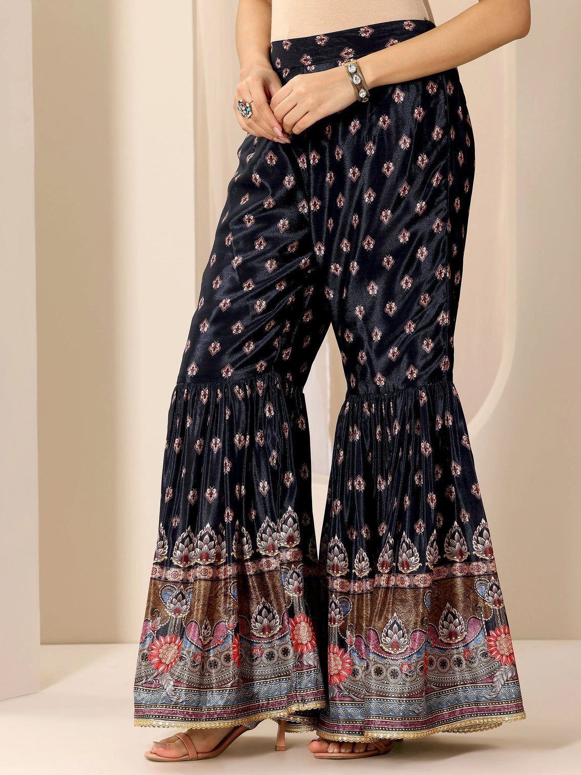Mameraa Multi Printed Chinon Straight Suit Set With Dupatta