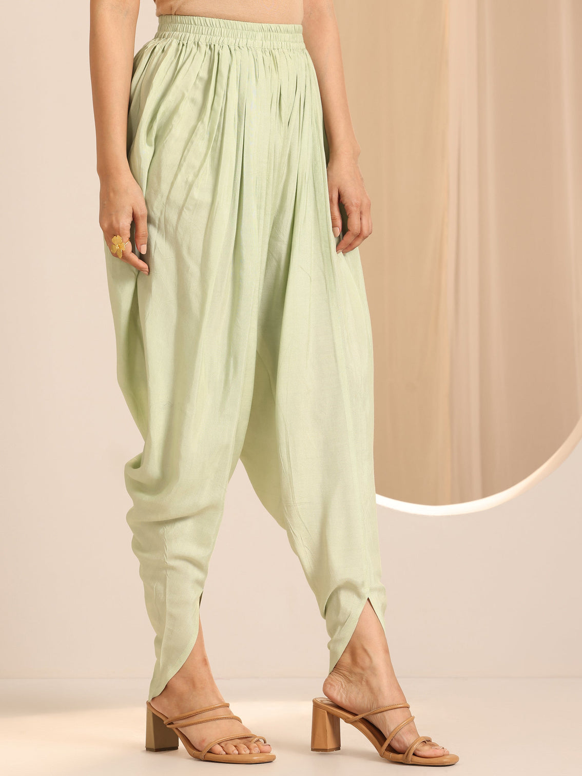Mameraa Multi Printed Cotton Blend A-Line Kurta Set