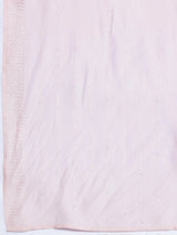 Gerua Peach Self Design Silk Blend Straight Suit With Dupatta