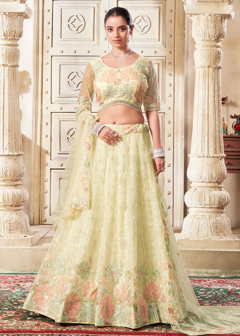 Fantastic and Classic Lemon Yellow Wedding Style Lehenga Choli