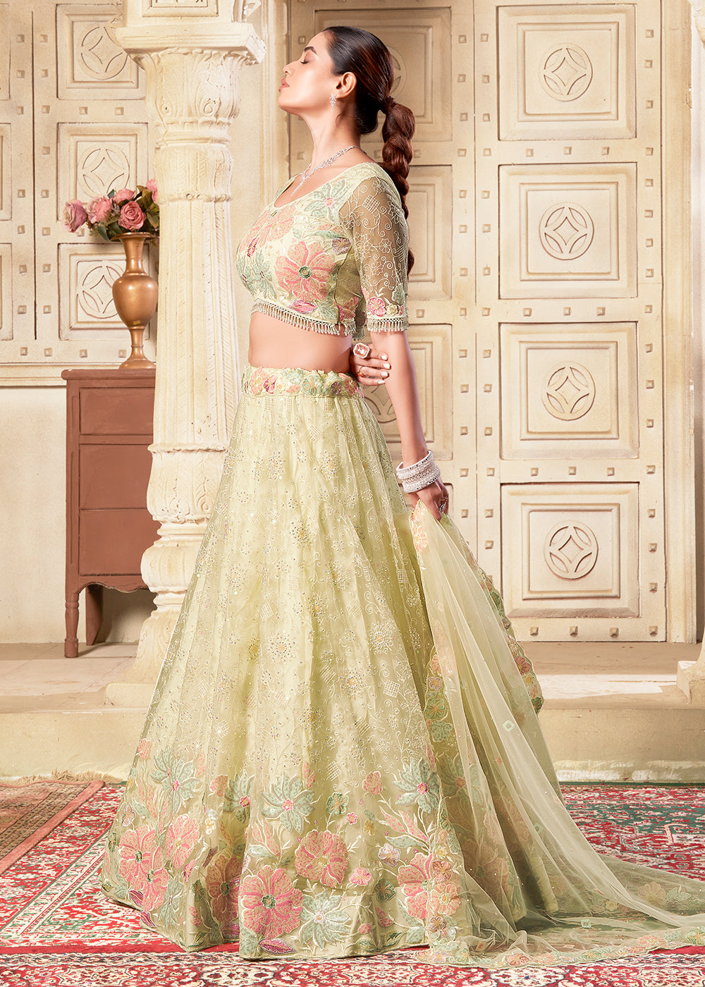 Fantastic and Classic Lemon Yellow Wedding Style Lehenga Choli