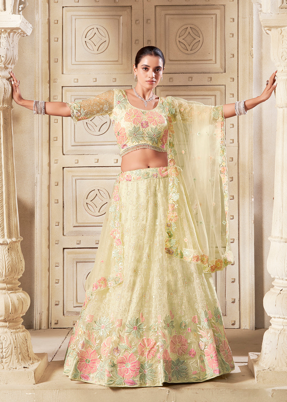 Fantastic and Classic Lemon Yellow Wedding Style Lehenga Choli