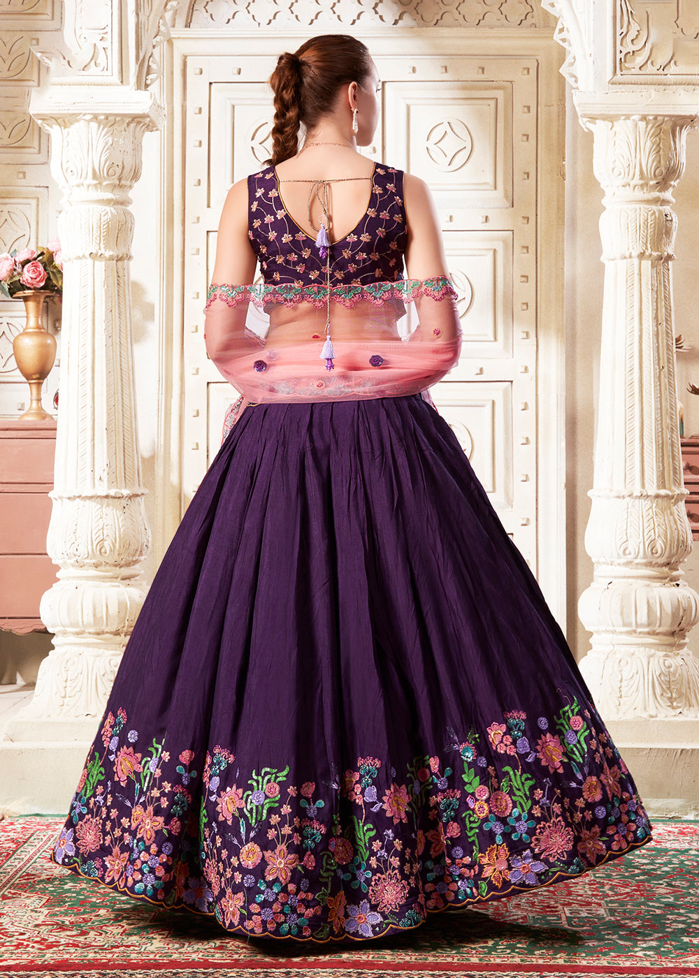 Outstanding and Precious Wine Designer Wedding Style Lehenga Choli