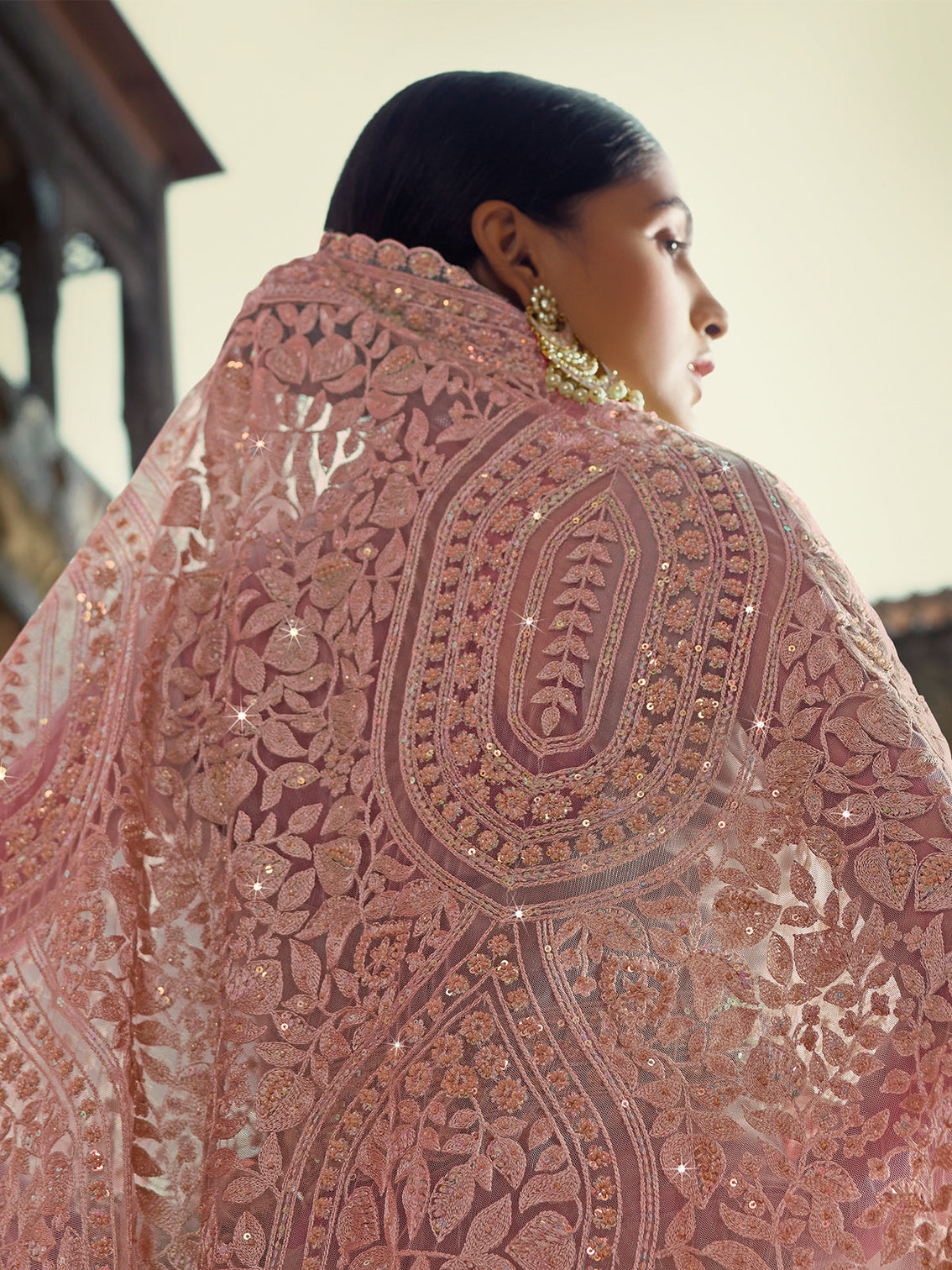 Pink Soft Net Saree With Unstitched Blouse