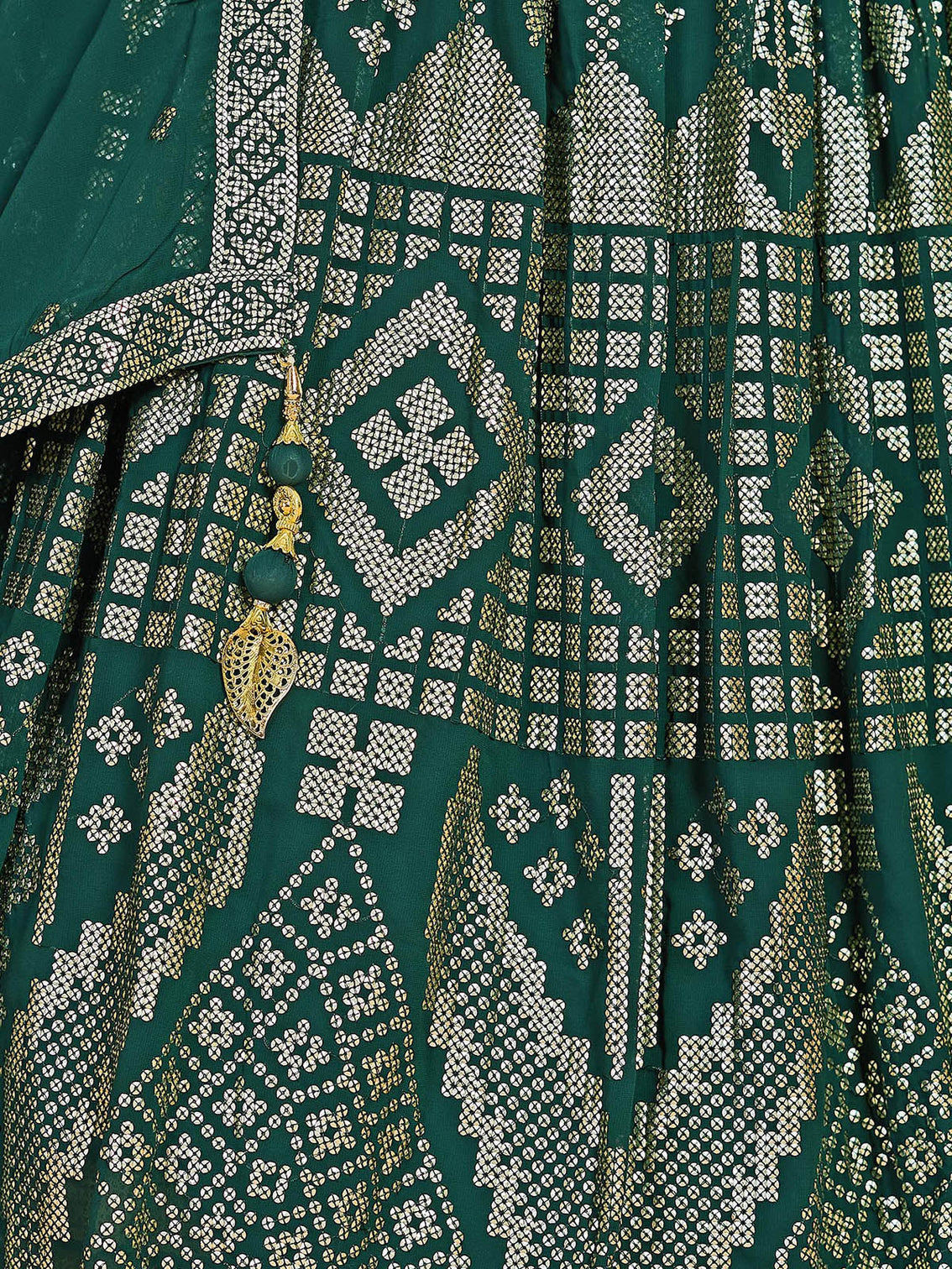 Green Georgette Sequins Stitched Lehenga Choli