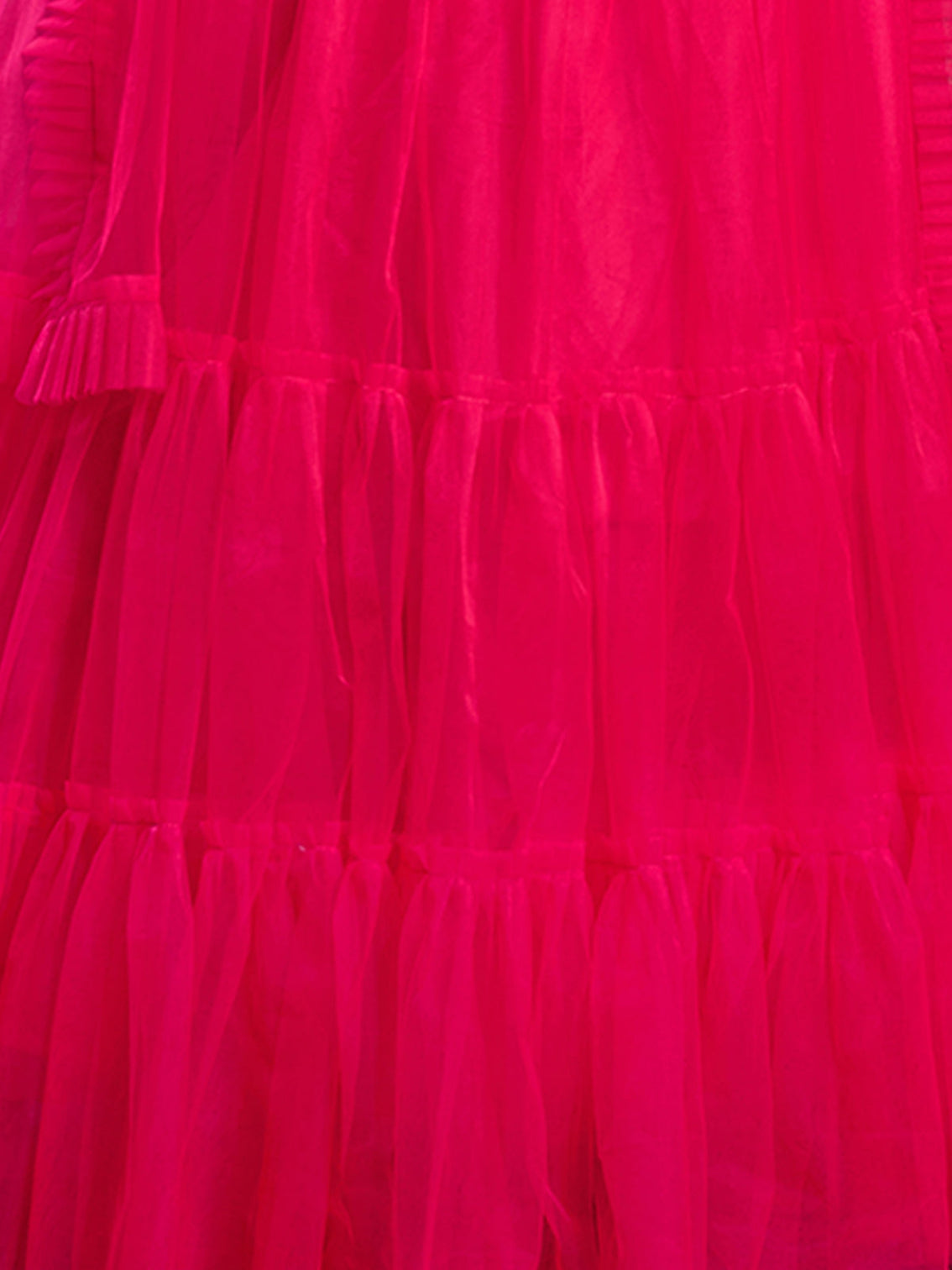 Pink Soft Net Solid Semi Stitched Lehenga Choli