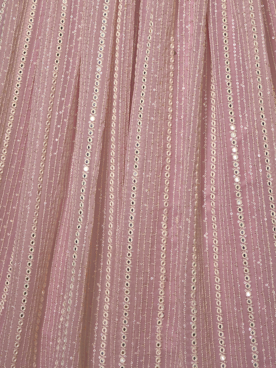 Pink Embroidered Semi Stitched Lehenga With Unstitched Blouse
