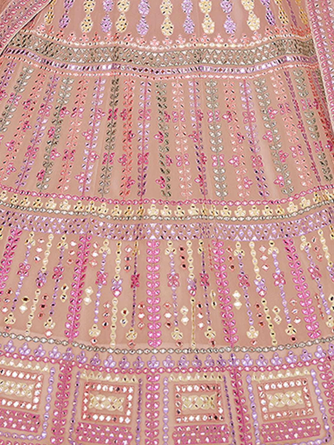 Pink Thread, Gota Semi Stitched Lehenga With Unstitched Blouse
