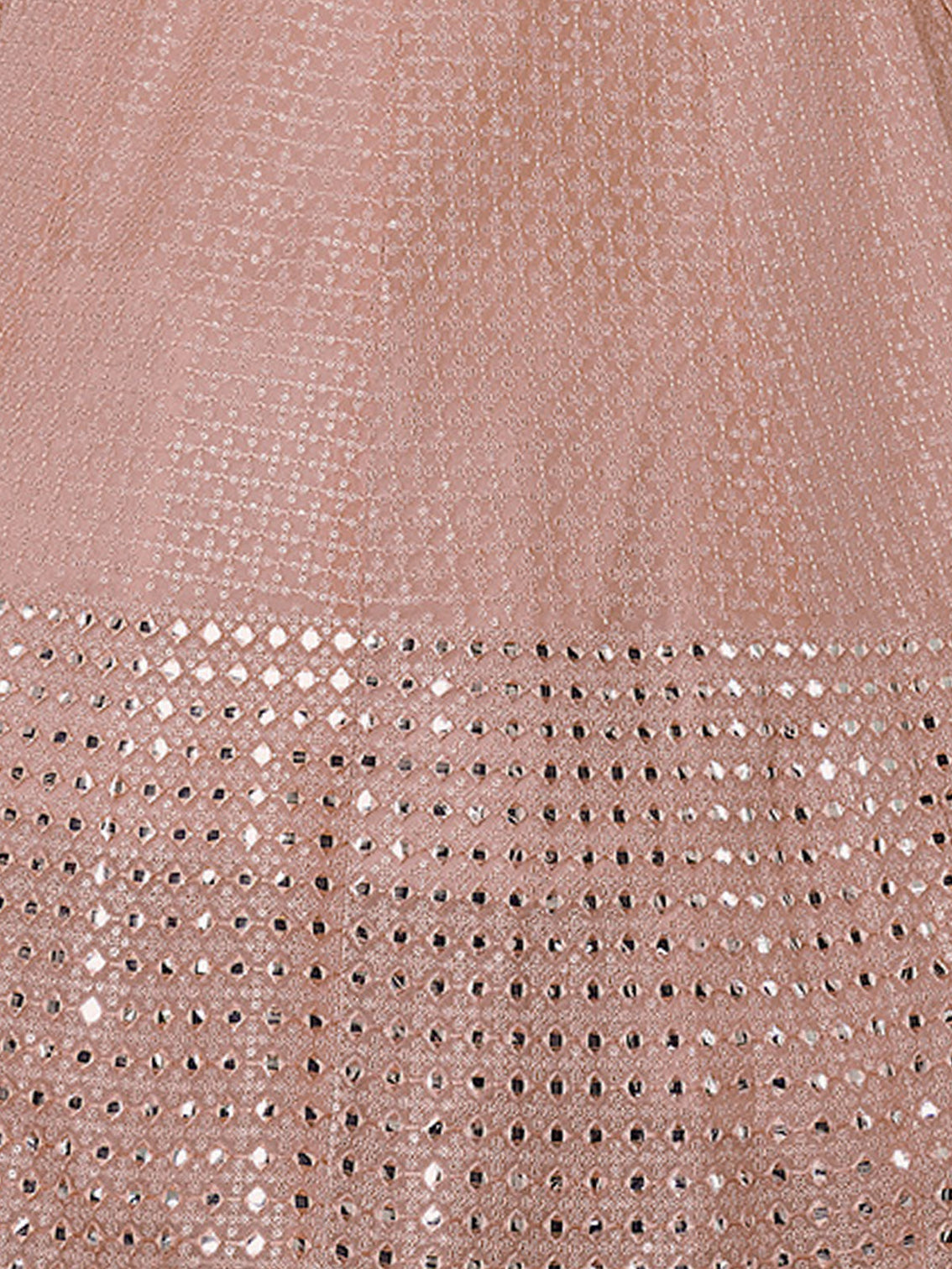 Peach Embroidered Georgette Semi Stitched Lehenga With Unstitched Blouse