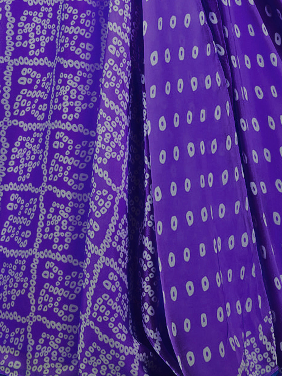 Purple Chinon Printed Semi Stitched Lehenga Choli