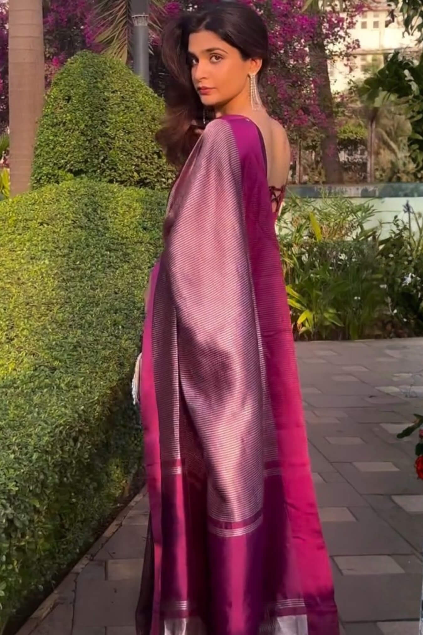 Surreptitious Purple Soft Silk Saree With Eloquence Blouse Piece