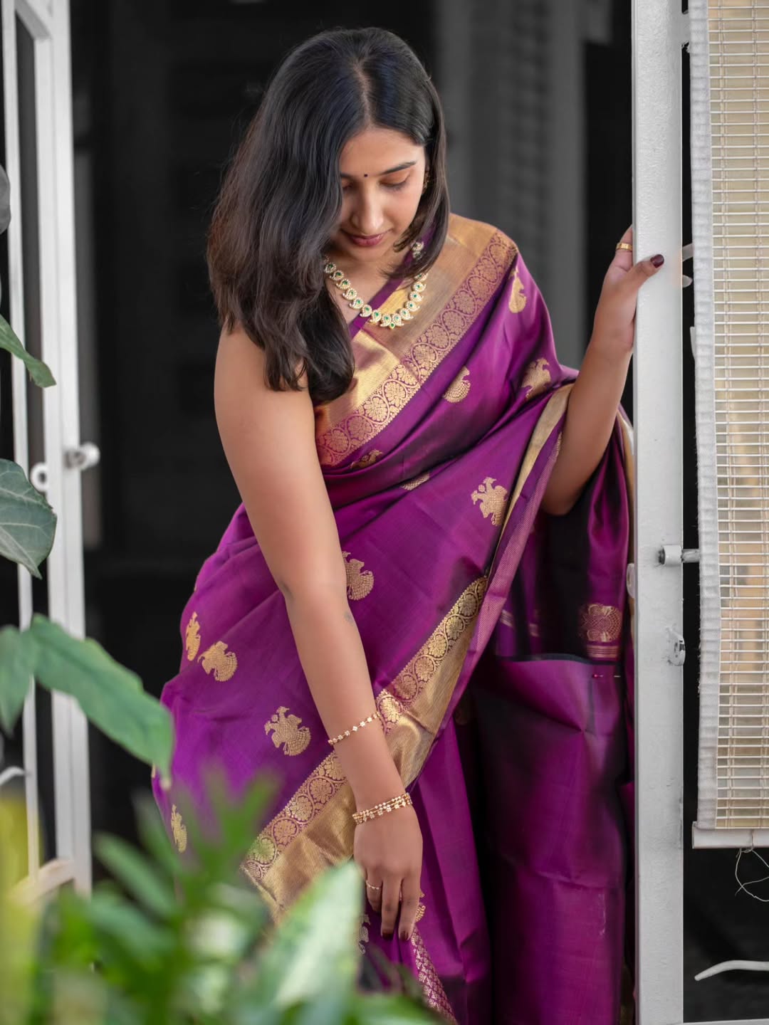 Nebula Purple Soft Silk Saree With Resonant Blouse Piece