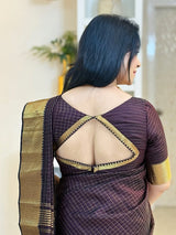 Incredible Brown Soft Silk Saree With Wonderful Blouse Piece