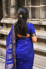 Ebullience Royal Blue Soft Silk Saree With Pleasurable Blouse Piece