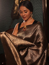 Allure Black Soft Silk Saree With Classic Blouse Piece
