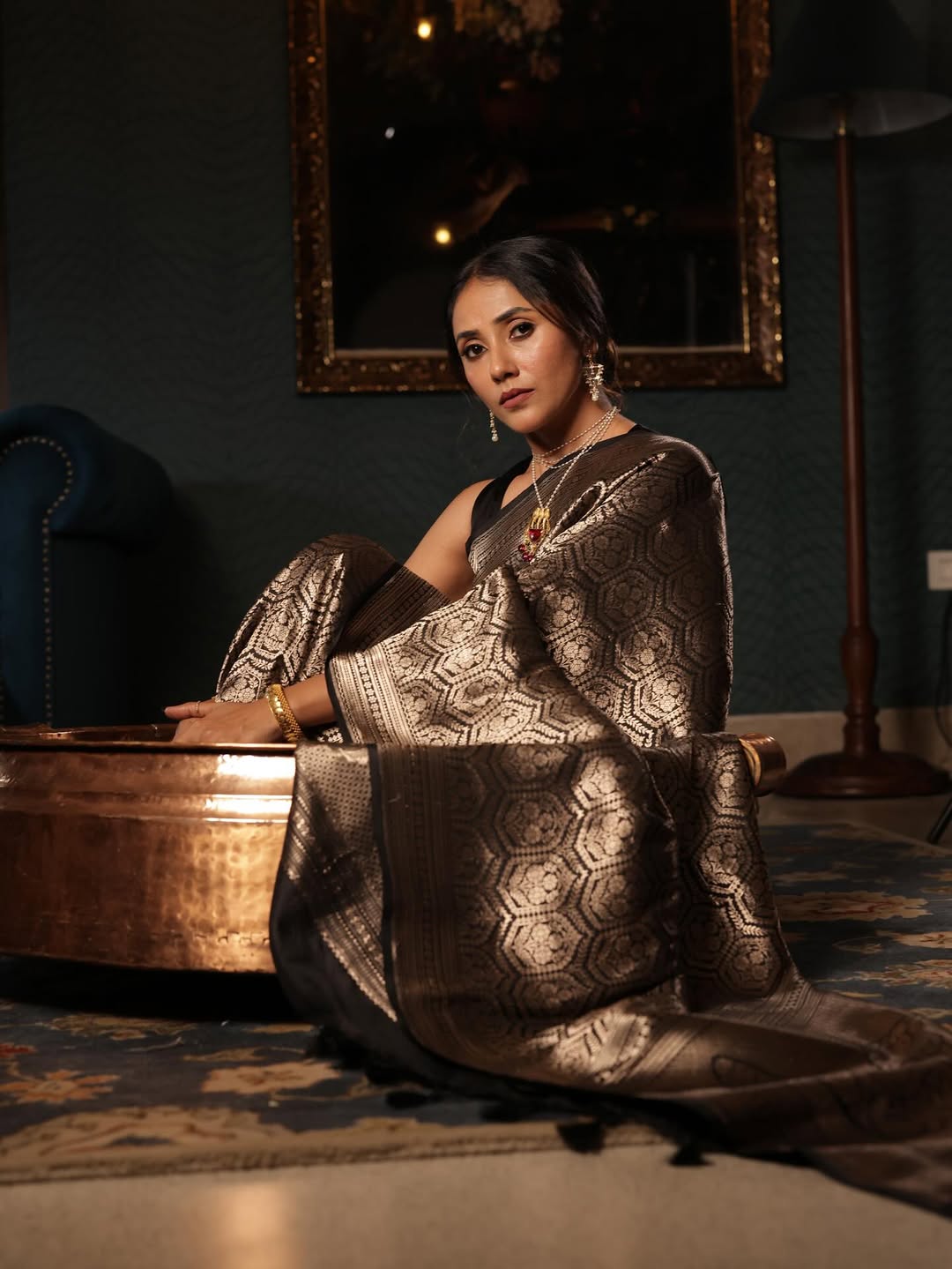 Allure Black Soft Silk Saree With Classic Blouse Piece
